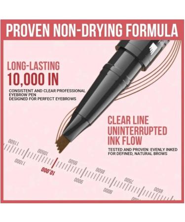 2-In-1 Dual-Ended Eyebrow Pen 4-Tip Microblading Eyebrow Pen Waterproof Liquid Eyebrow Pen 3D Waterproof Eyebrow Pencil Creates Natural Brows 4pcs - Buy Online on GoSupps.com