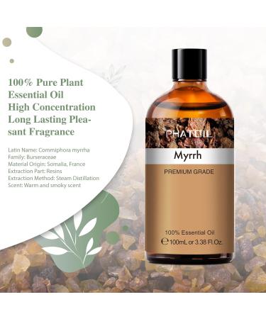 PHATOIL Myrrh Essential Oil 100ML - Pure Premium Grade for Diffuser, Humidifier, Aromatherapy & Candle Making - Buy Online on GoSupps.com