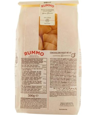  Rummo Rummo Pasta Conchiglioni Rigati No. 147 Pack of 6 Italian pasta made from durum wheat semolina 500g - Buy Online on GoSupps.com