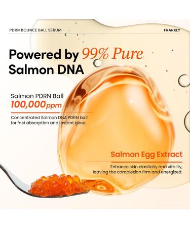 FRANKLY Salmon PDRN Bounce Ball Serum 99% Pure PDRN Salmon DNA for Post Microneedling Recovery Redness & Damaged Skin Repair | Glass Skin Korean Skincare | Lightweight Non Sticky | 1.01 fl oz - Buy Online on GoSupps.com