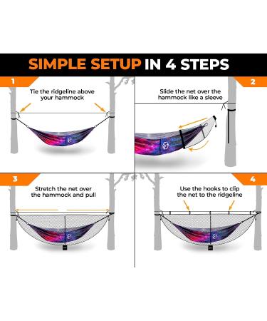 Foxelli XL Hammock Net - Lightweight 12ft Portable Netting for Camping Hammocks - Buy Online on GoSupps.com