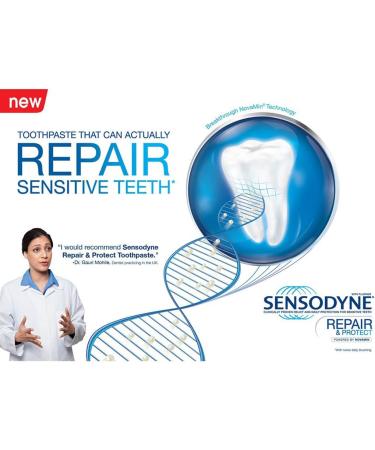 Buy Sensodyne Repair & Protect Toothpaste - 3-Pack (75ml) | NovaMin Formula | Italian Import | International Shipping - Buy Online on GoSupps.com