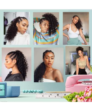 Afro Kinky Curly Clip In Ponytail - 35cm Black Hair Extension for African Beauty | VD059A - Buy Online on GoSupps.com