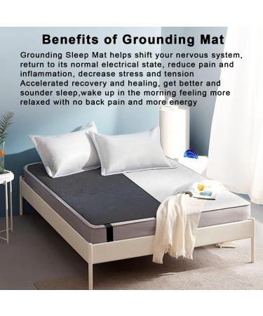 Therapy Equipment Mat - Grounding Mat with Conductive Cable & Breathable Pillow - Sleep Aid & Anxiety Relief (68 x 180cm) - Buy Online on GoSupps.com