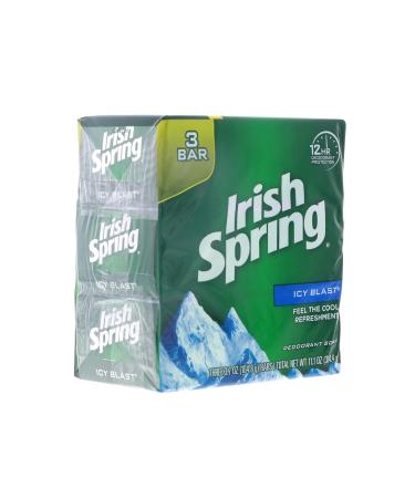 Icyblast Cool Refreshment Deodorant Soap by Irish Spring - 3 Bars & 12 Bars | International Shipping Available - Buy Online on GoSupps.com