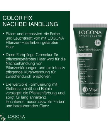 Logona Naturkosmetik Color Fix After Treatment - Vegan Hair Treatment for Plant Colors (2 x 100 ml) - Fixes Color & Adds Shine - Buy Online on GoSupps.com