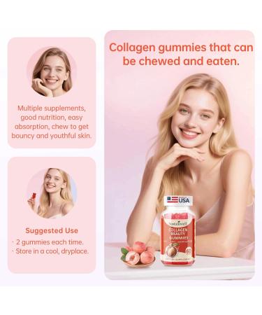 SustainWell Colageno Hidrolizado Gummies 5000mcg of Biotin Type I II III V X with Vitamin C E Selenium-Supports Skin Joints Gut Health Anti-Aging Sugar Free Peach Flavored 60 Gummies - Buy Online on GoSupps.com