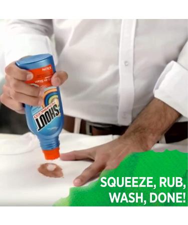 Shout Advanced Stain Remover 8.7 oz Gel with Scrubber Brush - Laundry Stain Remover for Clothes - Buy Online on GoSupps.com