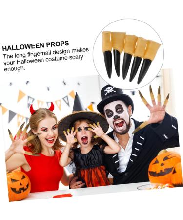 FOMIYES 3 Sets Halloween Nail Set Zombie Fingers Nail Zombie Finger Nail Halloween Props Fake Nails Spooky Fake Finger Fingertip Fingernail Fake Fingers Nail Prom Vinyl The Witch - Buy Online on GoSupps.com