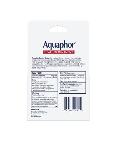 Aquaphor Healing Ointment Advanced Therapy Skin Protectant Dry Skin Body Moisturizer 0.35 Oz Tube Pack of 2 - Buy Online on GoSupps.com