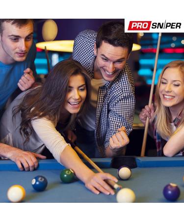 PROSNIPER Billiard Balls Set - 16 Premium Pool Balls with Cue Tips, Blue Chalk - 6 oz, 2.25 inches - Made of Pure Resin - Pool Table Accessories for Beginners & Professionals - Buy Online on GoSupps.com