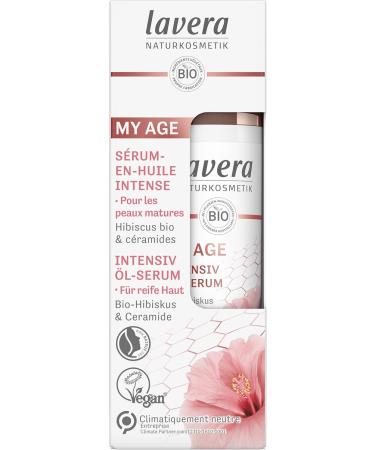 lavera My Age Intense Oil Serum - Natural cosmetics - vegan - certified - Organic Hibiscus & Plant Ceramides - 30ml - Buy Online on GoSupps.com