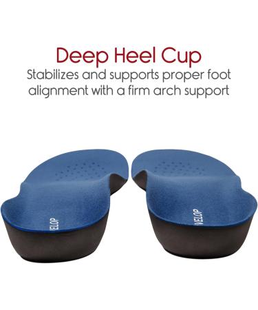 Envelop Thin Insoles for Men and Women - High Arch Support for Flat Feet & Plantar Fasciitis - Foot Relief Orthotics for Metatarsalgia, Heel Spur & Foot Pain - Unisex US Men's (9.5 -) - Buy Online on GoSupps.com