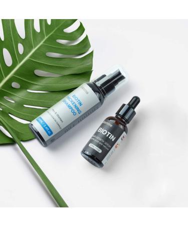 Biotin Hair Growth Serum & Shampoo Set for Men and Women - Hair Loss Treatment, Scalp Regrowth, Natural Thickening & Volumizing - Fuller, Thicker Hair - Buy Online on GoSupps.com