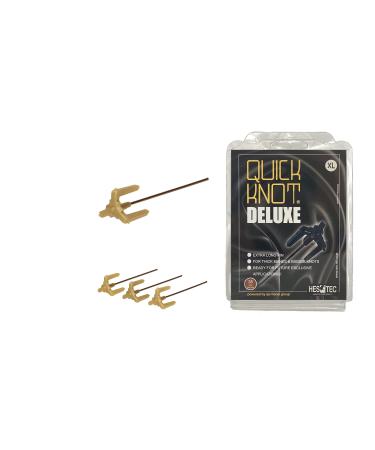 Quick Knot Deluxe | Mane clip for horses | Suitable for horses and ponies | Reusable (Brown XL) XL Brown