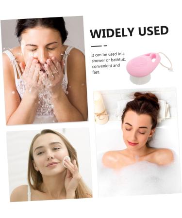 Angoily Facial Exfoliator Soft Fur Scrub Brush Brush Facial Cleansing Artificial Fiber Manual Cleaning Brush Scrub Makeup Brush Scrubber washbasin exfoliating Brush Double Sided face - Buy Online on GoSupps.com