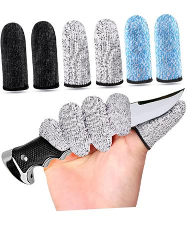 6 Pair Reusable Finger Cots - Protective Sewing Finger Sleeves for Men & Women - High Strength Polyethylene Thumb Covers - Buy Online on GoSupps.com