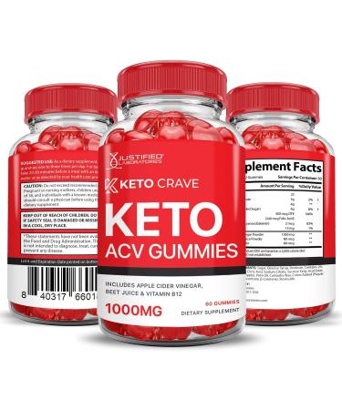 Justified Laboratories (2 Pack Keto Crave Keto ACV Vegan Non GMO 120 Gummies 60 Count (Pack of 2) - Buy Online on GoSupps.com
