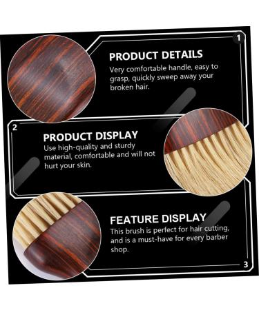 DOITOOL 1pc Hair Brush Cleaning Dusting Hair Cleaning Sweeping Duster Neck Duster Hairdressing Haircut Brush Broken Hair Beech Child Soft Fur Hairdressing Tool 14.5X7X3CM Assorted Color - Buy Online on GoSupps.com