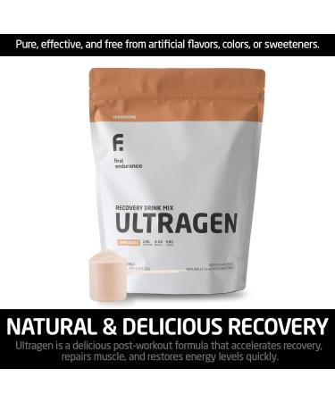 FIRST ENDURANCE Ultragen Workout Recovery Drink Powder Protein Mix Boosts Energy Accelerates Recovery | Cappuccino 15 Servings - Buy Online on GoSupps.com
