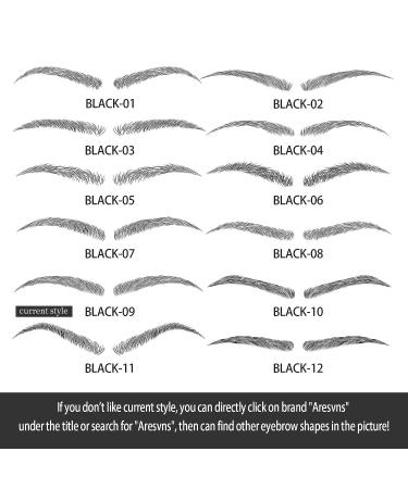 Aresvns 4D Black Eyebrow Tattoos - 99 Pairs | Long-Lasting & Waterproof | Realistic Hair-Like Transfer Sticker Tattoo | Arch Style | Christmas Gift - Buy Online on GoSupps.com