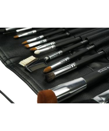 Fantasia 14-Part Professional Makeup Brush Set - High-Quality Natural Hair Brushes with Replacement Applicators - Luxury Synthetic Leather Pocket - Perfect for All Makeup Lovers - Buy Online on GoSupps.com