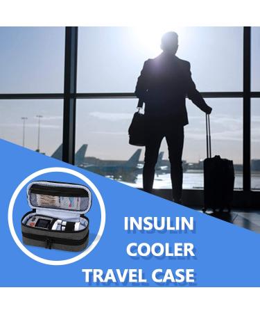 Yarwo Insulin Cooler Travel Case with Ice Packs - Diabetic Supplies Organizer for Insulin Pens and Glucose Monitors - Black - Buy Online on GoSupps.com