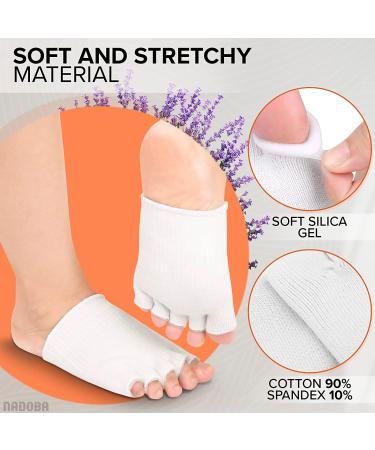 Women's Gel Toe Separator Socks - 1 Pair Large Gel Toe Separators for Pedicure - Compression Socks with Gel for Toe Care - Open Toe Half Socks for Joyful Feet - Buy Online on GoSupps.com