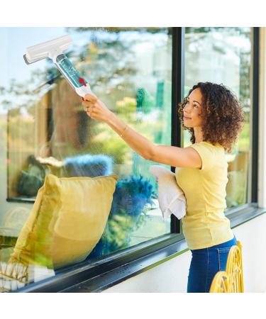 Abizarch Window Squeegee 75 Inch Water Spray Window Cleaner Anti-Scratch Window Washer Equipment with 4 Poles and 4 Scrubbing Clothes for Cleaning Mirror Shower Glass High Window Car ZHAZHAMO - Buy Online on GoSupps.com