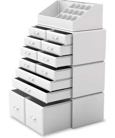 Readaeer 12-Drawer Makeup Organizer Storage Case - White - Buy Online on GoSupps.com