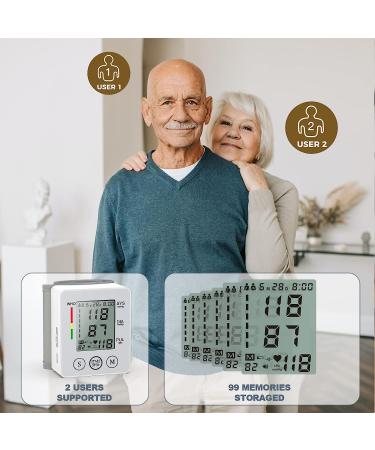 Rechargeable Wrist Blood Pressure Monitor | Home Use BP Cuff Machine with LCD Display & Memory | Portable & Automatic - Buy Online on GoSupps.com