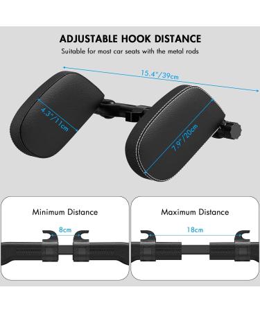 Buy Bubulii 360 Rotatable Car Headrest for Kids & Adults | Soft Snack Pillow & Neck Support | Easy Installation (Black) - Buy Online on GoSupps.com