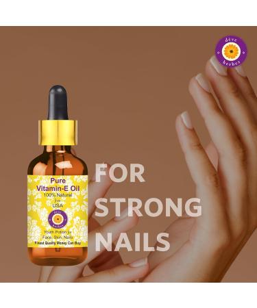 Deve Herbes Pure Vitamin E Oil 50ml with Glass Dropper 100% Natural Therapeutic Grade (1.69oz) - Buy Online on GoSupps.com
