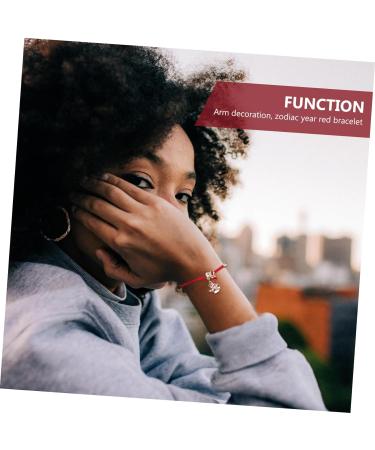 TEHAUX 2 Pcs Red String Bracelet Abundance Red Bracelet Lucky Rope Strap Red Rope Bangle Chinese Red Bracelet Knitting Gift New Year Gift Womens Gifts Year of Birth Alloy Jewelry Student - Buy Online on GoSupps.com