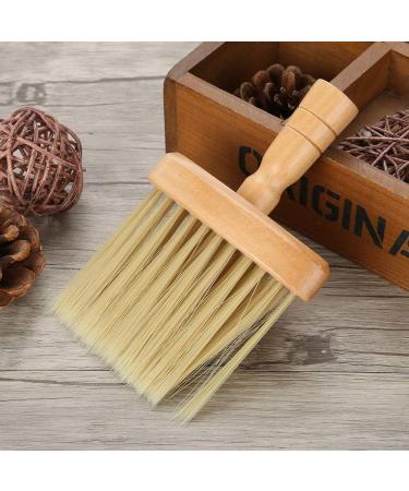 Barber Brush Neck Dusting Brush Hairdresser's Face Soft Brush Salon Hair Cleaning Wooden Broom Hairdressing Salon Cutting Beauty Hair Cleaning Tools - Buy Online on GoSupps.com