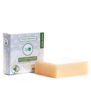 Clean Cotton Soap 5 oz - Handmade Castile Soap with Refreshing Spring Scent | Natural Essential Oil Man's Soap Bar | Perfect Anniversary & Wedding Gift - Made in USA - Buy Online on GoSupps.com