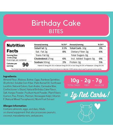 ChipMonk Keto Cookie Bites Cake Bundle - Keto Snacks with Zero or Low Carb Gluten-Free Keto Cookies High Fat Protein Low Sugar Dessert Snack Foods for Ketogenic Diets - 2 Pouches (16 Bites) - Buy Online on GoSupps.com