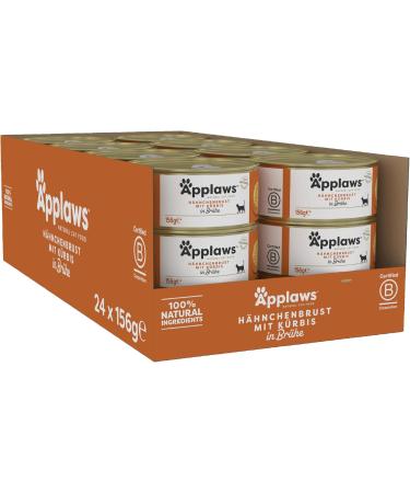 Applaws 100% Natural Wet Food for Cats - Chicken Breast & Pumpkin in Broth (24 x 156g Cans) - Premium Cat Food Delivered Worldwide - Buy Online on GoSupps.com