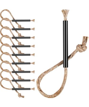 10 Pcs Tinder Fire Starter Rope with 10 Pcs Aluminum Sleeve Tinder Tube Waterproof Wax Wick Survival Wick Cords Fire Starter Accessory for Fire Starting When Camping Hiking Trekking Outdoor Adventure - Buy Online on GoSupps.com
