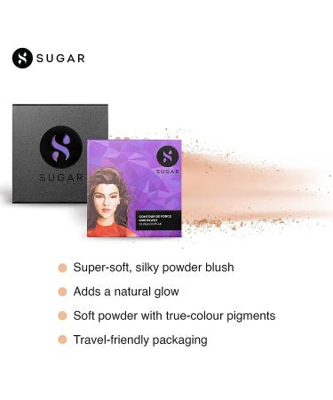 Sugar Cosmetics Contour De Force Mini Blush 01 Peach Peak - Longlasting & Lightweight - Buy Online on GoSupps.com