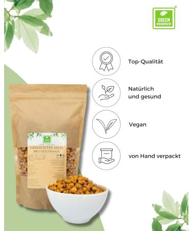 Roasted Corn 1 kg - Vegan & Lactose-Free BBQ Snack by Green Essence - Perfect Vegetarian Party Treat - Buy Online on GoSupps.com