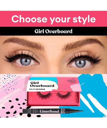 Silly George Girl Series Starter Kit | LinerBond Lash System with Black Adhesive Eyeliner and Natural Look Lashes - Girl Overboard - Buy Online on GoSupps.com