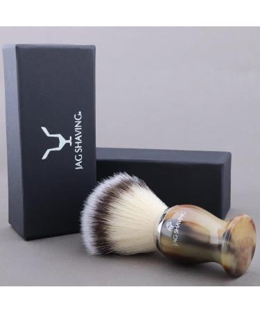Jag Shaving Men's Synthetic Silvertip Shaving Brush - Ergonomic Brown Design for Luxurious Shaving Experience - Buy Online on GoSupps.com