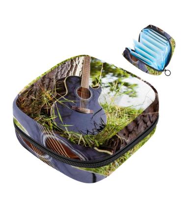 Women bands storage bag menstrual cup pocket girl travel big capacity make-up women bandage organizer guitar nature tree