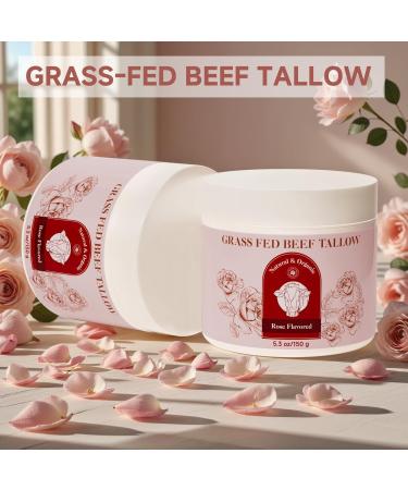 Beef Tallow for Skin Beef Tallow For Face Tallow Face Moisturizer Rose-Flavoured Whipped Tallow Face Cream Moisturizer Beef Tallow Blam Grass Fed Body Lotion Skin Care 5.3 OZ (Pack of 1) 5.3 Ounce (Pack of 1) - Buy Online on GoSupps.com