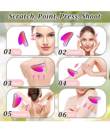 Nuanchu Rainbow Stainless Steel Gua Sha Tool - Facial Massage for Tightening Skin Body Eyes & Neck - Travel Pouch Included - Perfect Skin Care Gift - Buy Online on GoSupps.com