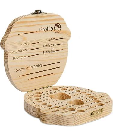 Wooden Baby Teeth Save Box - Kids Tooth Organizer in Souvenir Wood Gift (Girl) - Buy Online on GoSupps.com