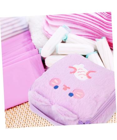 4-Pack Plush Storage Bags | Multifunctional Coin & Menstrual Bags | Portable Animal-Themed On-the-Go Organizers for Women - Buy Online on GoSupps.com
