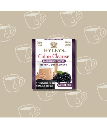 Hyleys Tea Colon Cleanse - Blackberry Flavor, 25 Tea Bags (1.32 oz) | Detox & Digestive Health - Buy Online on GoSupps.com