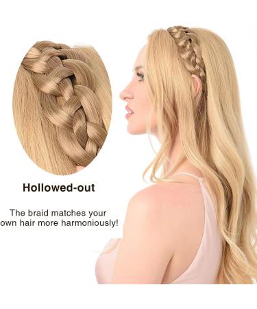 Gledola Hollow out Synthetic Hair Braided Headband Hairpiece Women Girl Beauty accessory for Women (Brunette Brown) - Buy Online on GoSupps.com